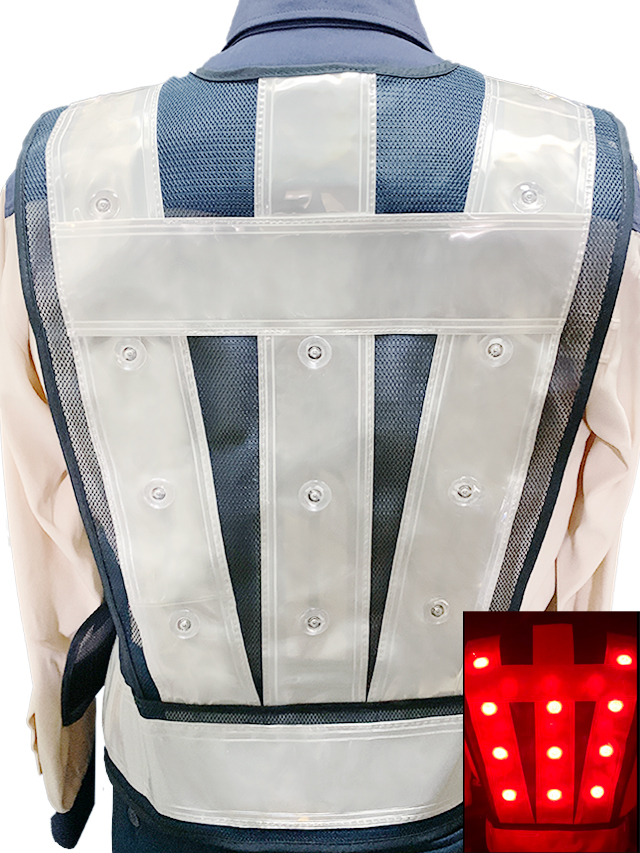 LEDベスト 白テープ（点灯イメージ）