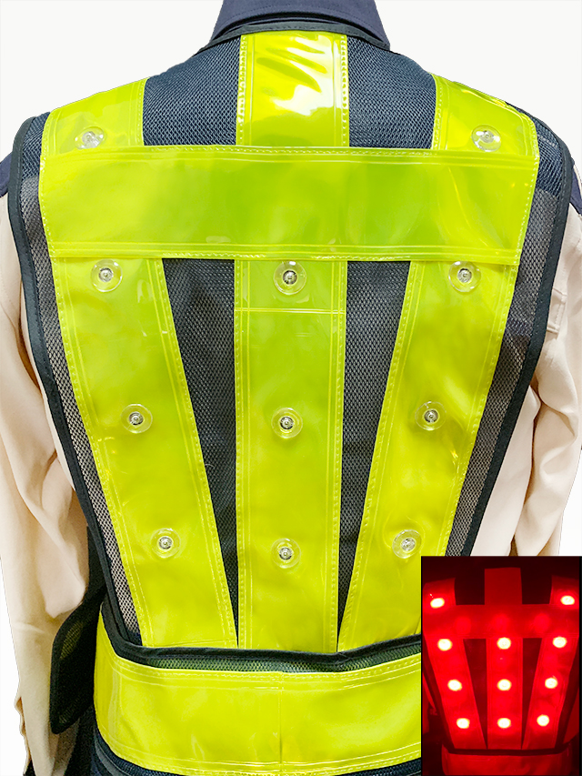 LEDベスト 黄テープ（点灯イメージ）